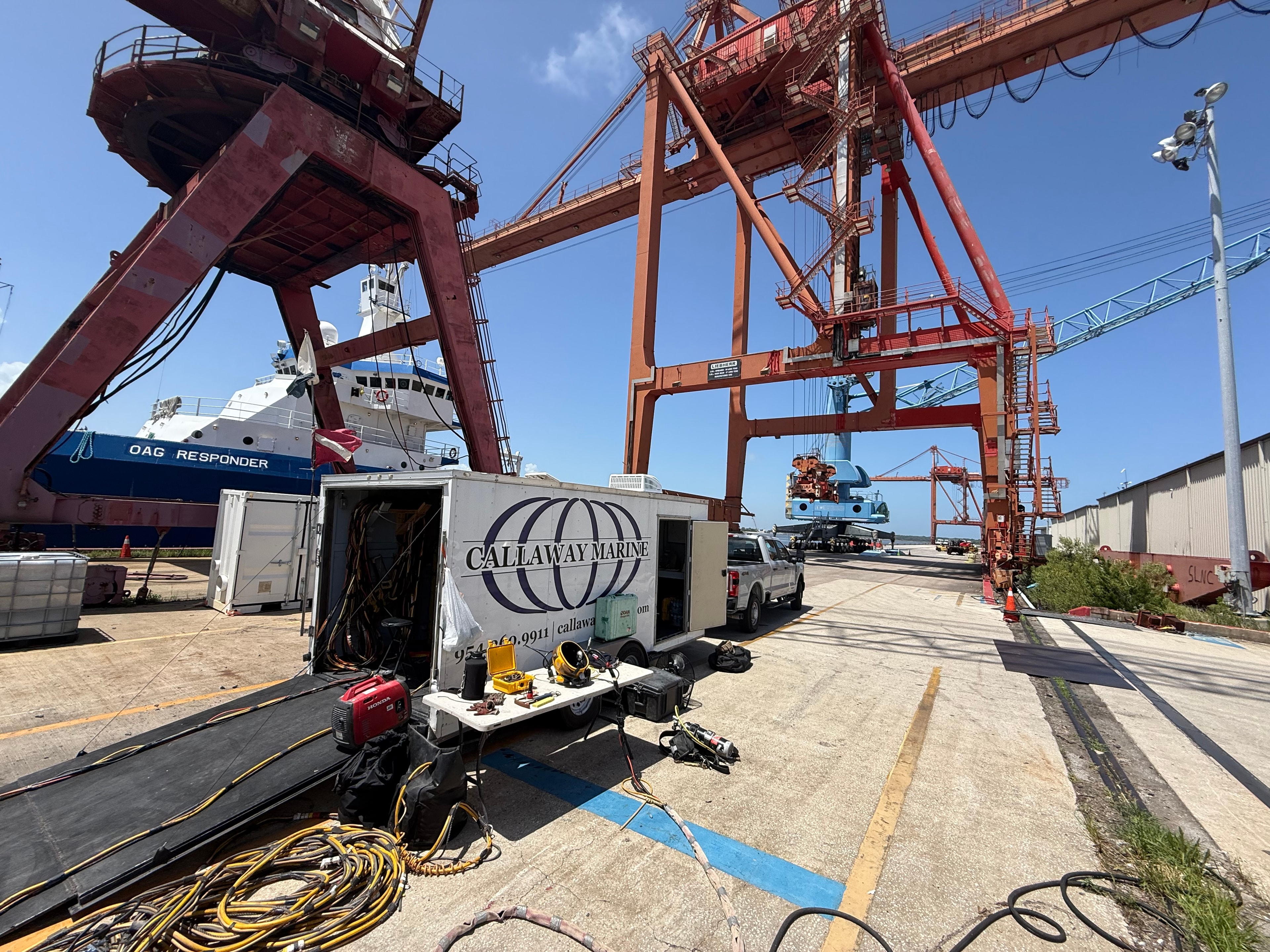 Underwater port piling inspection
